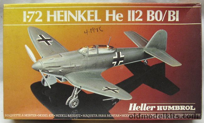 Heller 1/72 Heinkel He-112 B0 / B1 - Luftwaffe 1938 or Romanian 1942, 80240 plastic model kit